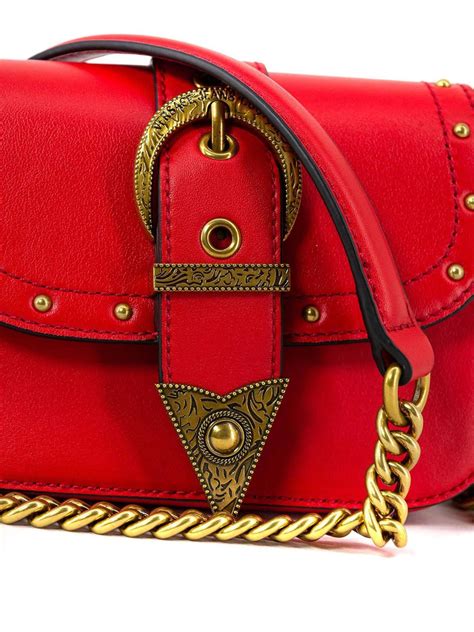 borsa versace jeans couture rossa